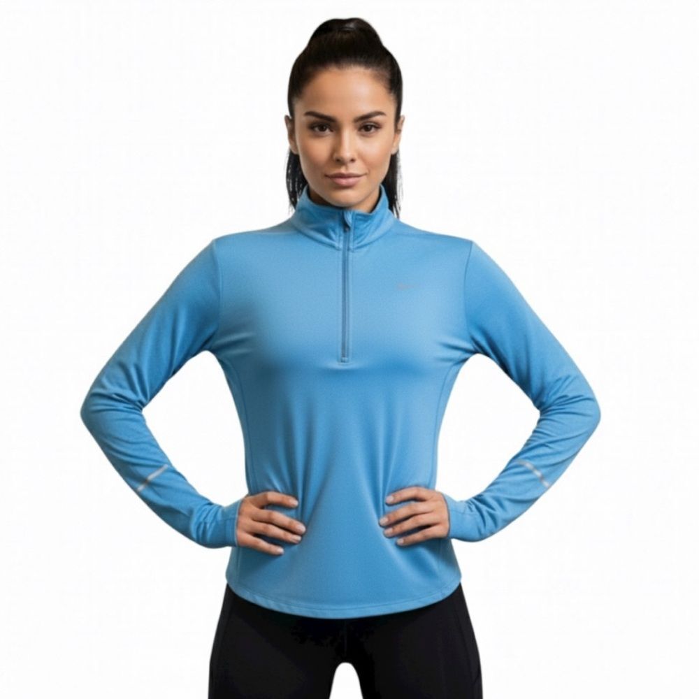 Nike Element Blue Dri-Fit Half Zip Top Size Medium